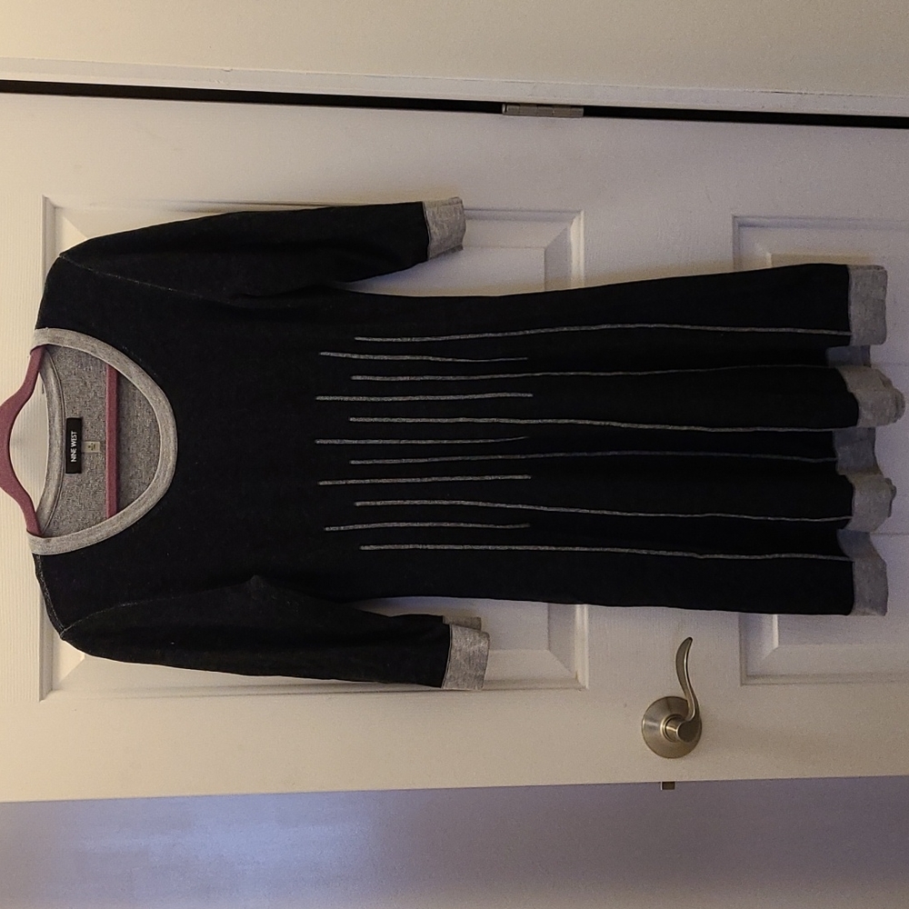 Dark gray sweater dress